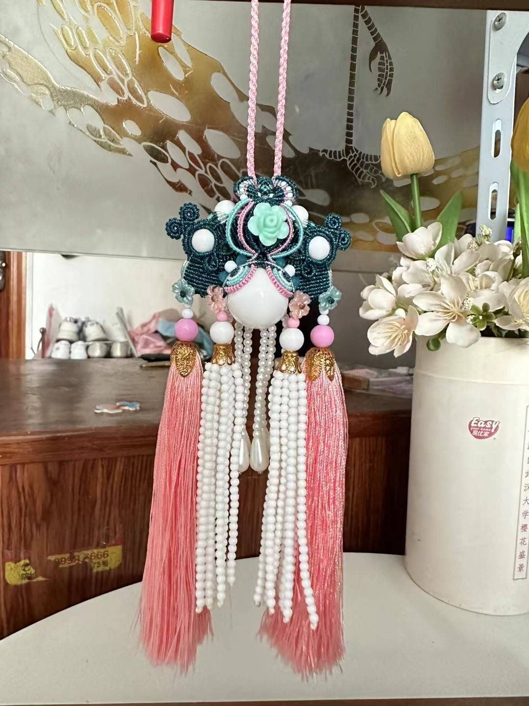 粉彩祥瑞流苏挂件