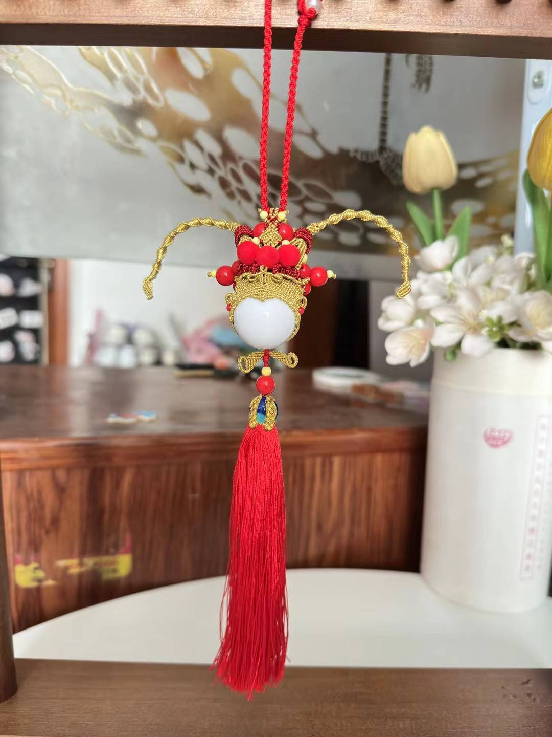 鸿运当头流苏挂件
