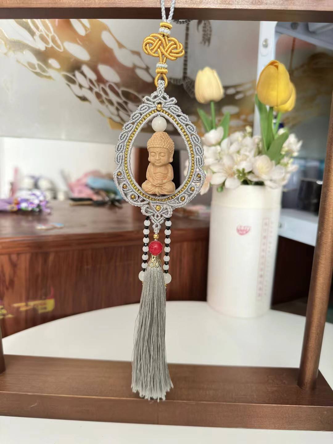 银韵禅心流苏挂件